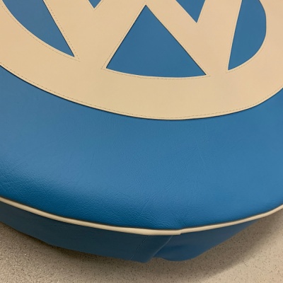 VW Spare Wheel Cover Bay Blue and Off White